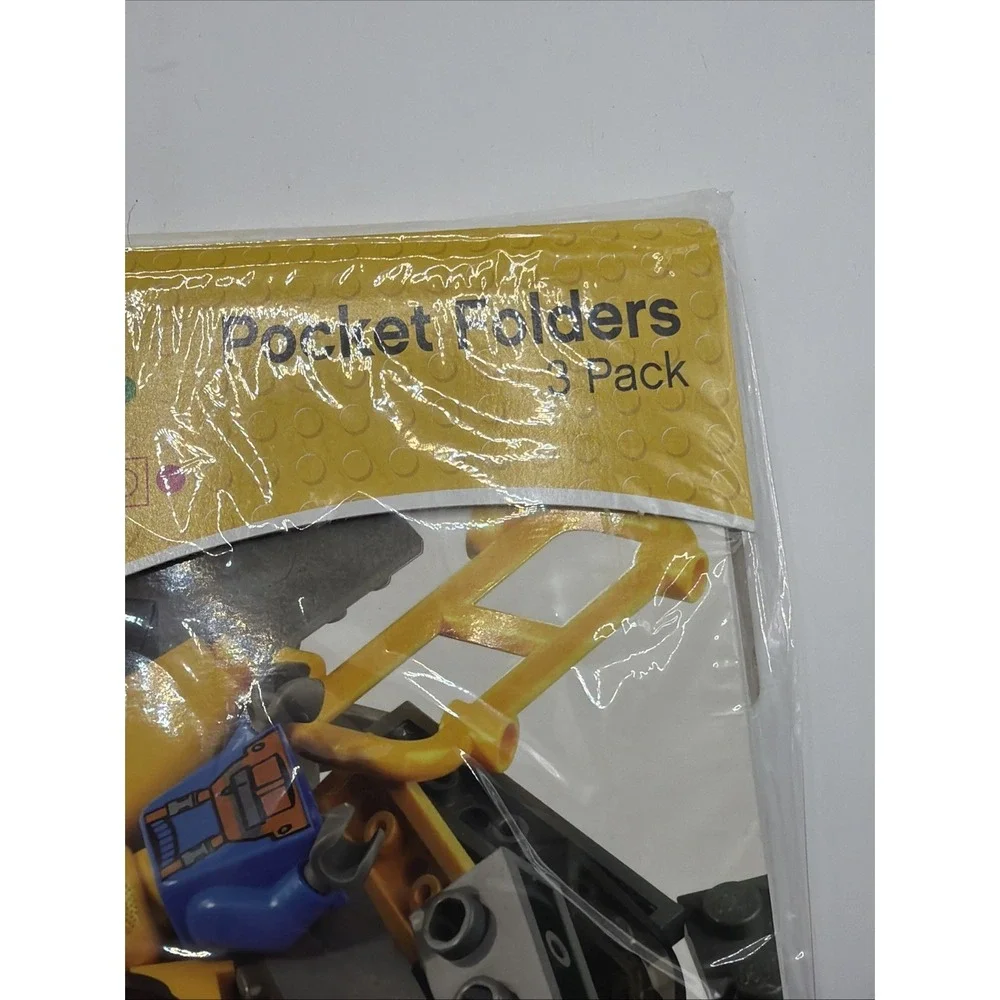 LEGO 3 Pack Lego Pocket Folders 2 Stickers Sheets New in Package, 11.75x9.5